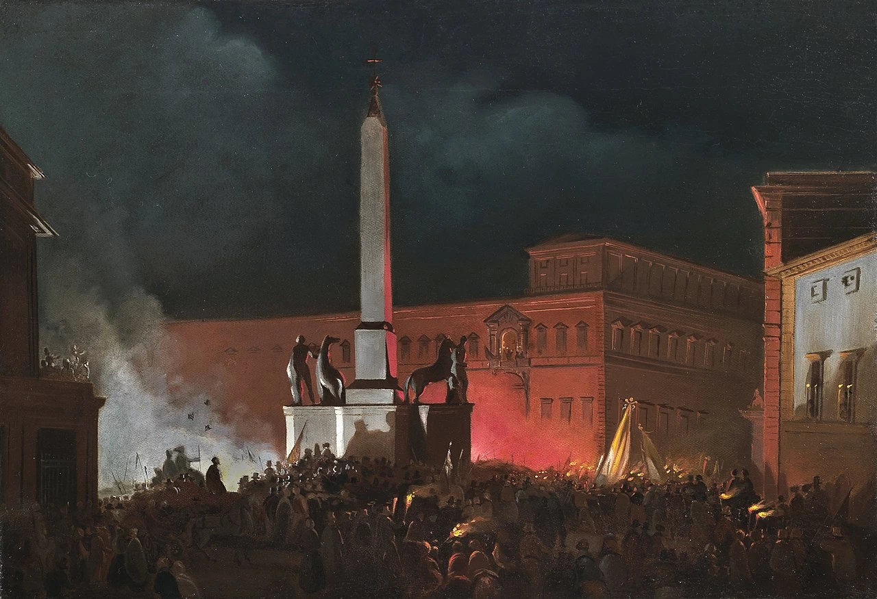 Benedizione di Pio IX dal Quirinale